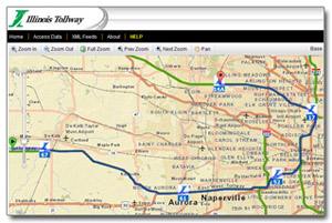 chicago toll roads map Illinois Tollway Web Map chicago toll roads map